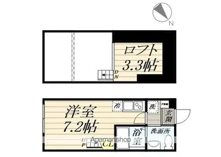 ハーミットクラブハウス鶴見寺谷Ⅲ【2階】の間取り
