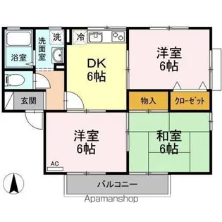 サザンコーポラス Ⅱ棟*2-【102号室】の間取り