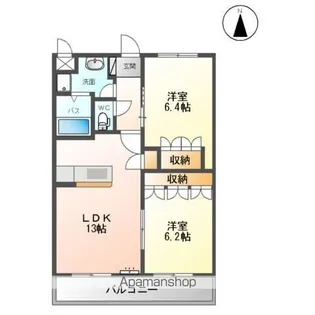 プランドールヒルズ【2階】の間取り