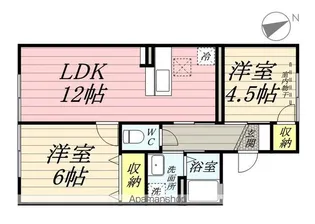 岡山県岡山市北区東古松南町【アパート】の間取り