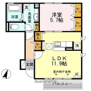 グレイシア【1階】の間取り