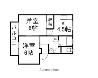 コーポアルファ【202号室】の間取り