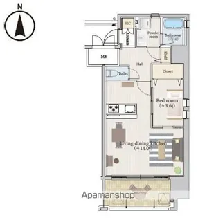 スペルビア勝山【704号室】の間取り