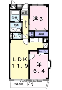 ロジュマンオヤマ【3階】の間取り