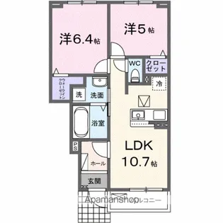 鹿黒アパート C【1階】の間取り