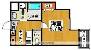 エヌエムサンカンテセット【1B号室】の間取り