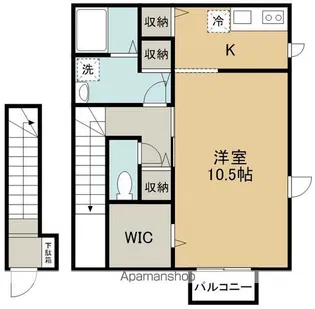 CITY福田町Ⅱ【201号室】の間取り