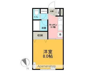 ベルシティ松元台【101号室】の間取り