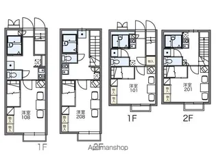 レオパレスカネイ【208号室】の間取り