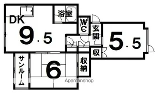 ヒルサイドテラス【201号室】の間取り