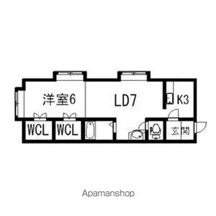 プラザN12【202号室】の間取り