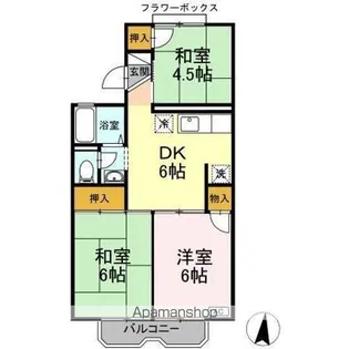 グリーンハイツ森安【2階】の間取り