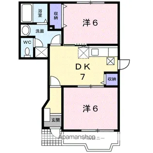 サニーフォレストB【1階】の間取り