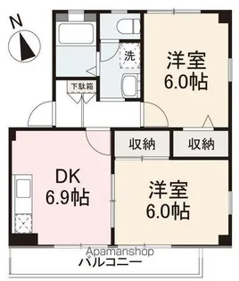 フォブール備前【301号室】の間取り