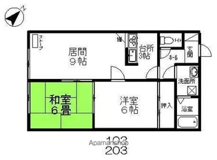 パレスエリーゼセブン【203号室】の間取り