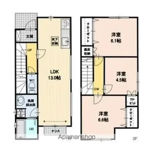 長野県佐久市岩村田【一戸建】の間取り