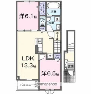 サンライズ久沢【2階】の間取り