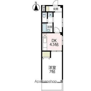 サンライフ北寺尾【201号室号室】の間取り