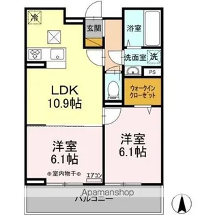 エスポワール【1階】の間取り