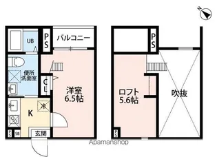 1Kの間取り画像
