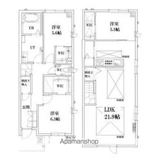 シャーメゾンリーベ【1階】の間取り