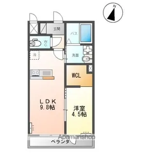 仮)阿見町中央2丁目アパート【2階】の間取り
