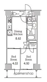 レジディア千駄木【3階】の間取り