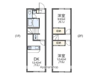 レオパレスTSURUHARA 2001【116号室】の間取り
