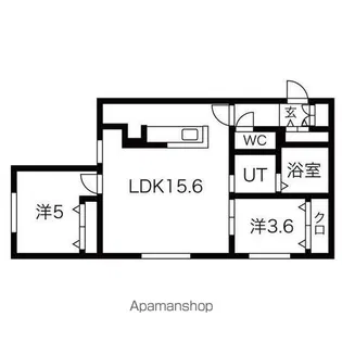 NOVEL東区役所前【4階】の間取り