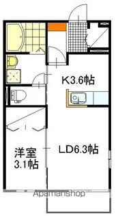 パルフェボヌールⅠ【102号室】の間取り