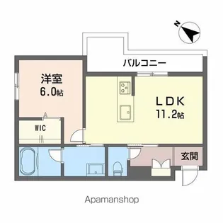 シャーメゾンマーレ竹下【106号室】の間取り