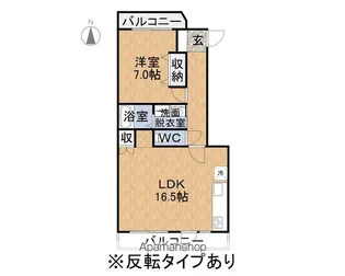 レジデンス大坂【201号室】の間取り