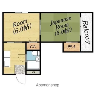 シャトル中宮【1階】の間取り