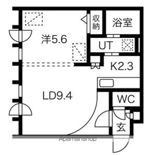 PROUD厚別中央【4階】の間取り