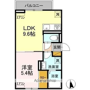 DーROOM弁天3丁目 C【2階】の間取り