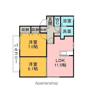 スプリングファーム【1階】の間取り