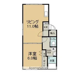 サファイア【A102号室】の間取り