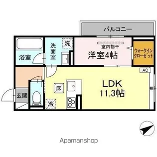 TORISIA大慈寺町 B【1階】の間取り