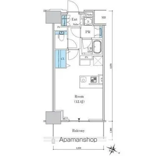 ロイヤルパークスER万代【719号室】の間取り