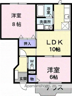 サンシャインヒルズA【1階】の間取り