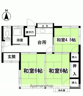 福島県いわき市郷ケ丘2丁目【一戸建】の間取り