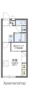 レオパレスプリマベーラ【206号室】の間取り