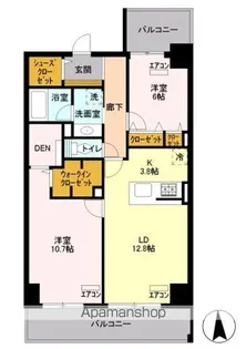 ロイヤルパークスシーサー【12階】の間取り