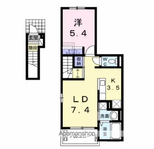 ルミナスハイム八山田Ⅱ【2階】の間取り