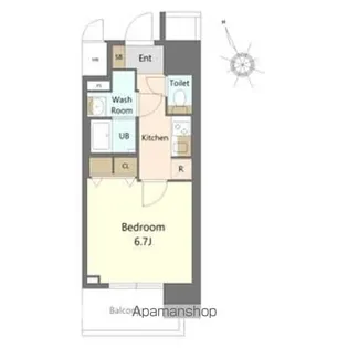 S-RESIDENCE四日市駅前couleur(クルール)【4階】の間取り