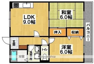 コート上野芝【302号室】の間取り