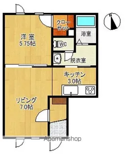バレリ ドゥ【2A号室】の間取り