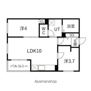 エトワール志賀【301号室】の間取り