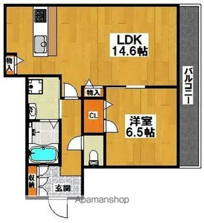 ALBERGO 三国ヶ丘【3階】の間取り