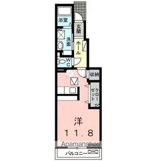 ウェルデンス 仙台小田原B【1階】の間取り
